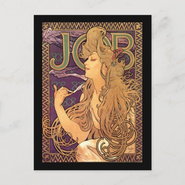 Carte Postale Alphonse Mucha - Offre d'emploi (Devant)