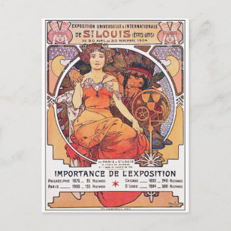 Carte Postale Alphonse Mucha - Salon mondial 1904 St. Louis