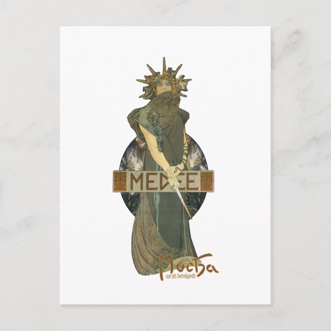 Carte Postale Alphonse Muchas Medee (1898) (Devant)