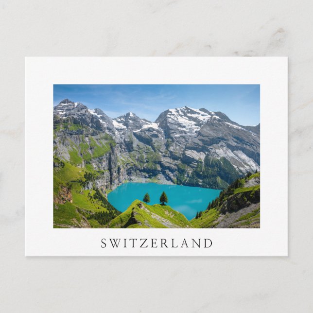 Carte Postale Alpine lake Oeschinensee in Switzerland (Devant)