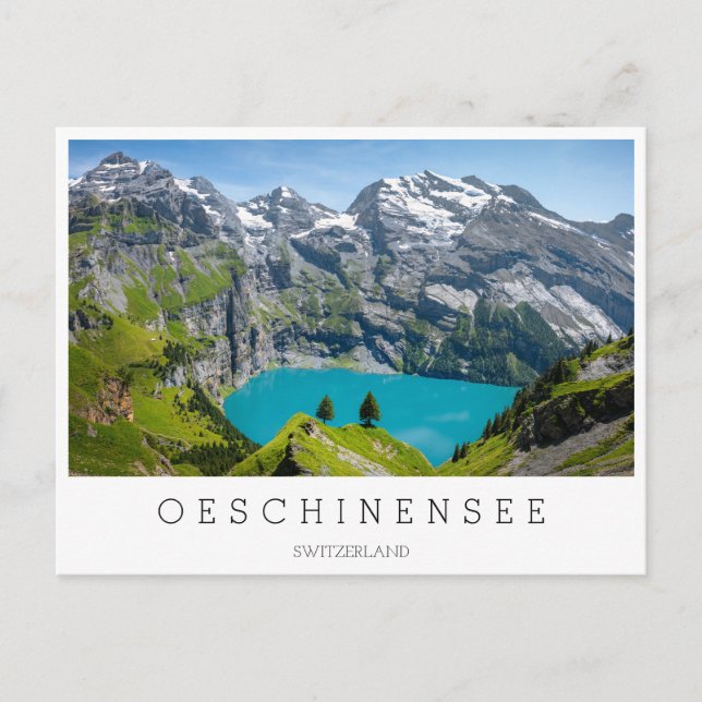 Carte Postale Alpine lake Oeschinensee in Switzerland (Devant)