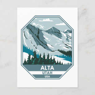Carte Postale Alta Ski Area Hiver Utah