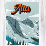 Carte Postale Alta Ski Area Hiver Utah Vintage<br><div class="desc">Alta Design d'art hivernal présentant le paysage hivernal.</div>