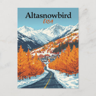 Carte Postale Alta Snowbird Ski Montagnes Utah
