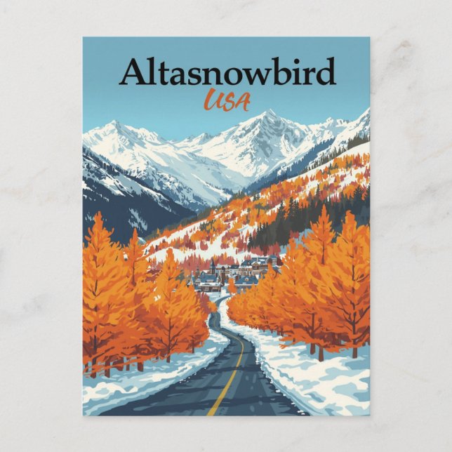 Carte Postale Alta Snowbird Ski Montagnes Utah (Devant)