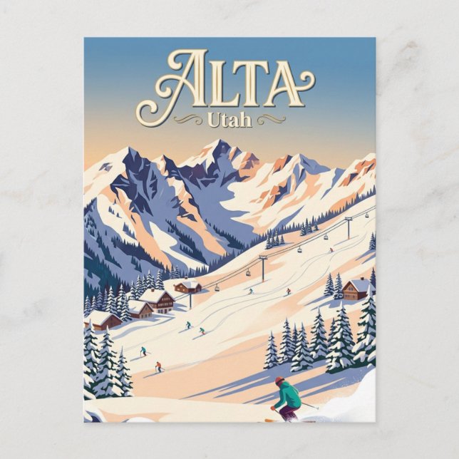 Carte Postale Alta, Utah États-Unis (Devant)