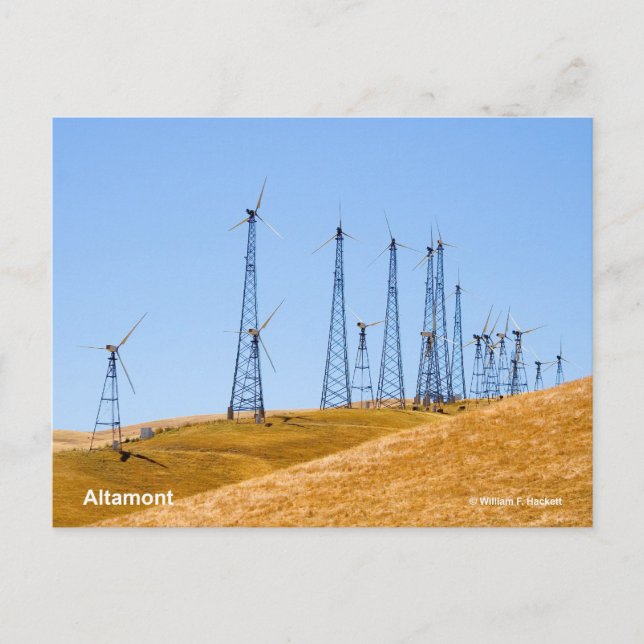 Carte Postale Altamont Wmills California Produits (Devant)