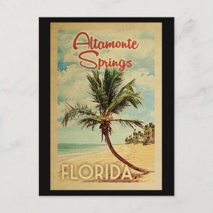 Carte Postale Altamonte Springs Palm Tree Vintage voyage