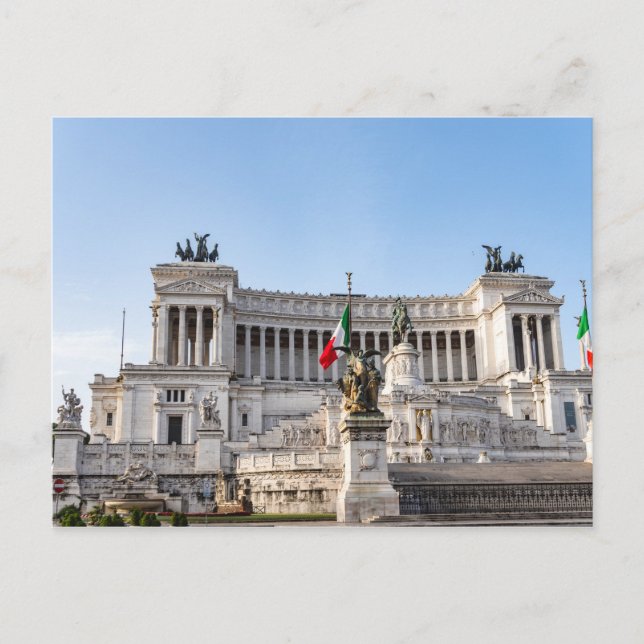Carte Postale Altare della Patria tôt le matin - Rome, Italie (Devant)
