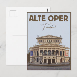 Carte Postale Alte Oper Francfort Vieille Maison d'Opéra allemag