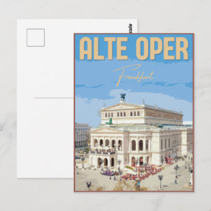 Carte Postale Alte Oper Frankfurt Ancien opéra Allemagne