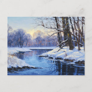 Carte Postale Altitude hivernale près de la rivière Havel gelée