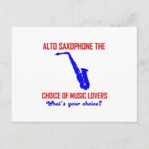 Carte Postale ALTO SAXOPHONE le choix des mélomanes