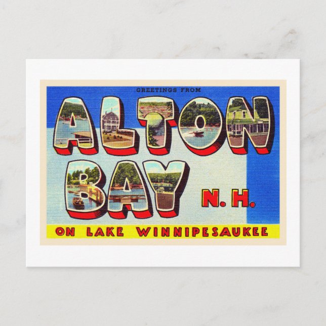 Carte postale Alton Bay New Hampshire NH (Devant)