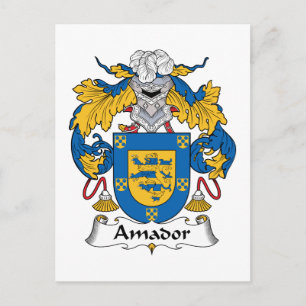 Carte Postale Amador Family Crest