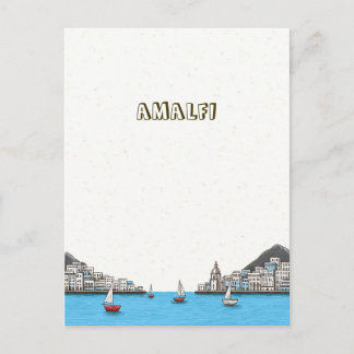 Carte Postale Amalfi Coast Italy Travel