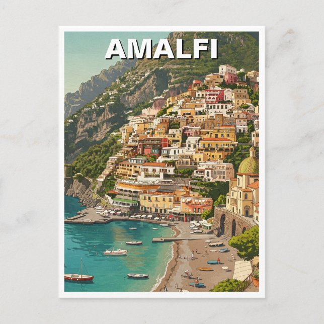 Carte Postale Amalfi Italie (Devant)