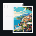 Carte Postale Amalfi Italie célèbres lieux de voyage<br><div class="desc">Amalfi Italie célèbres lieux de voyage</div>