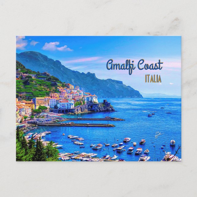 Carte Postale Amalfi Italie Europe Photographie de Voyage modern (Devant)