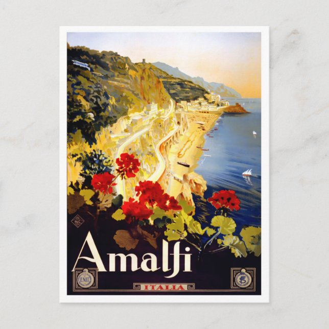 Carte Postale Amalfi Italie voyage vintage (Devant)