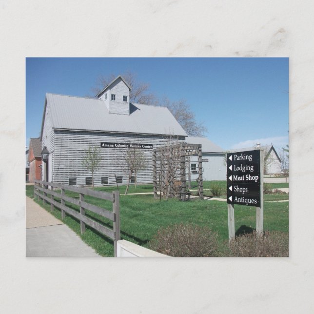 Carte Postale Amana Colonies, Centre de Visiteurs, Amana, Iowa (Devant)