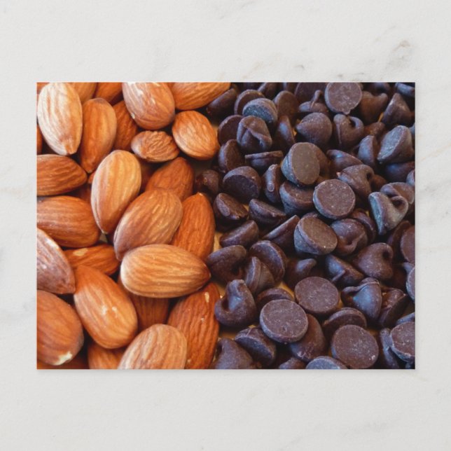 Carte Postale Amandes et chips au chocolat (Devant)