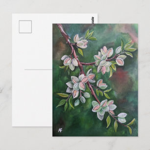 Carte Postale Amandes sur une branche d'automne Peinture d'Alfre