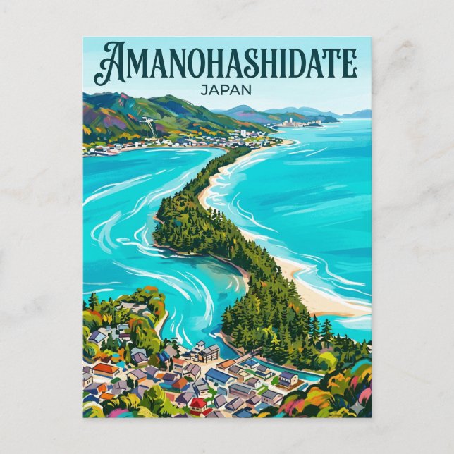 Carte Postale Amanohashidate Japon (Devant)