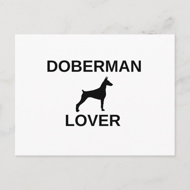 Carte Postale amant doberman (Devant)