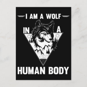 Carte Postale Amant du loup animal de la forêt