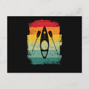 Carte Postale Amateur de canoë kayak rétro amusant kayak