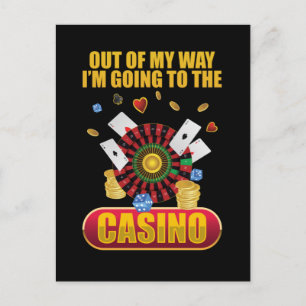 Carte Postale Amateur de casino drôle de joueur de poker
