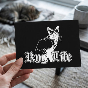 Carte Postale Amateur de chat paresseux - Parodie de gangster hu