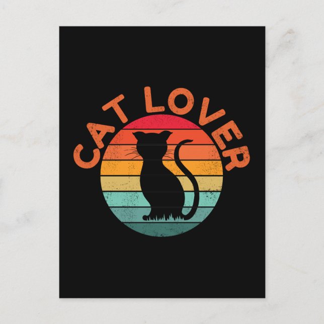 CARTE POSTALE AMATEUR DE CHATS (Devant)
