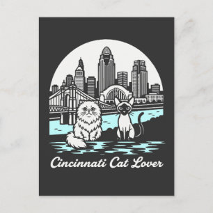Carte Postale Amateur de chats de la ville de Cincinnati dans l'