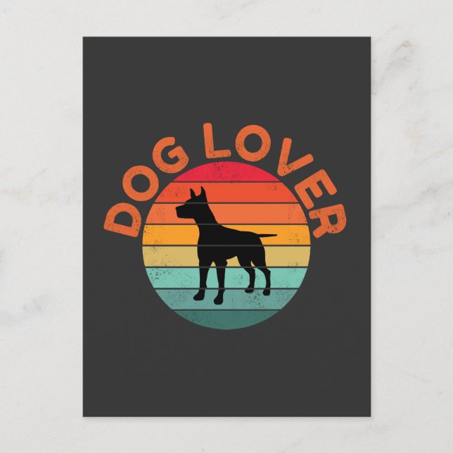 CARTE POSTALE AMATEUR DE CHIENS (Devant)