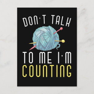 Carte Postale Amateur de crochet et de tricotage de laine