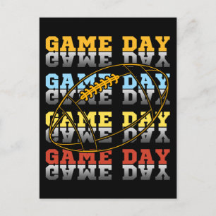 Carte Postale Amateur de football de jour de match Typographie
