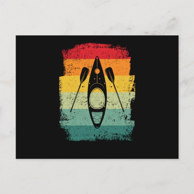 Carte Postale Amateur de kayak canoe rétro drôle de kayaking (Devant)