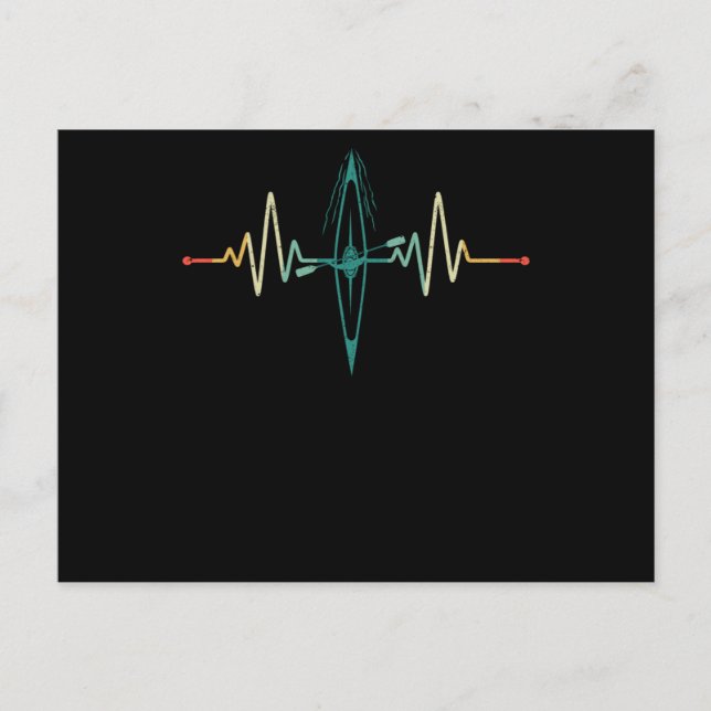 Carte Postale Amateur de kayak drôle vintage canoë bateau (Devant)