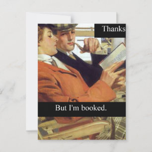 Carte Postale Amateur de livres Lecteur Merci mais je suis pris