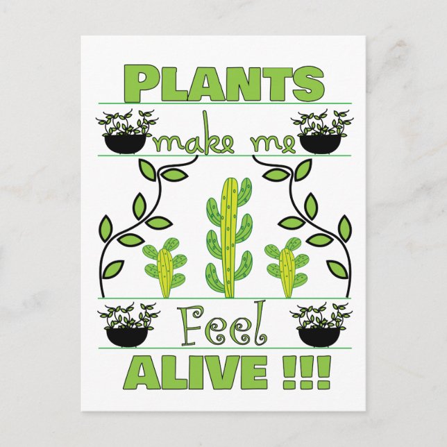 Carte Postale Amateur de plantes (Devant)