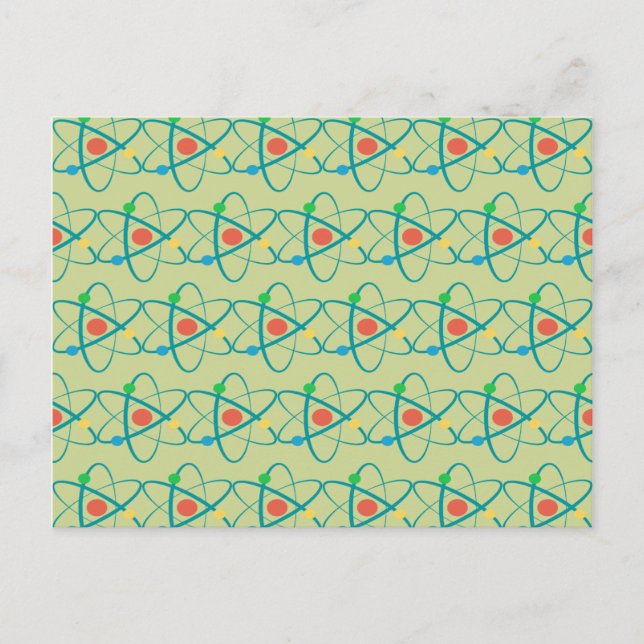 Carte Postale Amateur de science Protons Rétro Atomes Neutrons É (Devant)