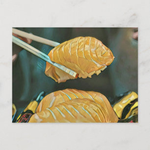 Carte Postale Amateur de sushi de nourriture asiatique