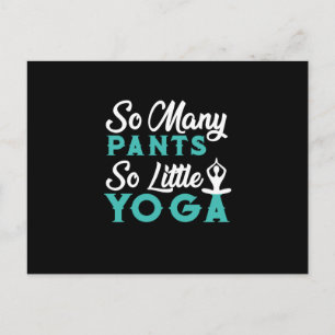 Carte Postale Amateur de Yoga Tellement de Pantalons si Peu de