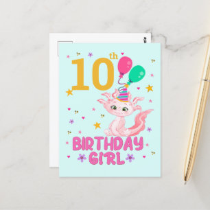 Carte Postale Amateurs Axolotl Anniversaire Fille Salamander Amp