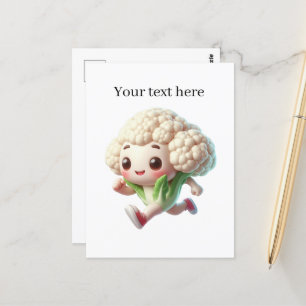 Carte Postale Amateurs de chou-fleur mignons personnalisables 
