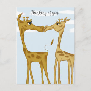 Carte Postale Amateurs de girafe adorables