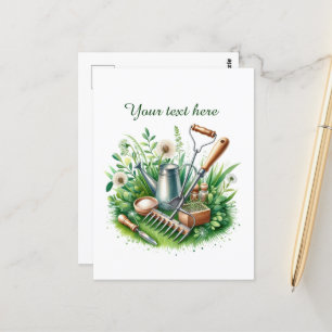Carte Postale Amateurs de jardinage mignon personnalisable