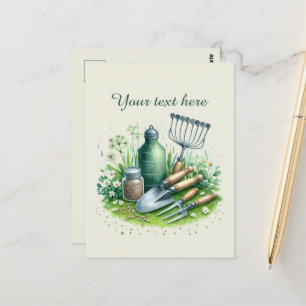 Carte Postale Amateurs de jardinage mignon personnalisable